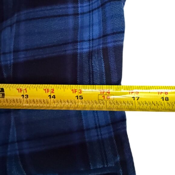 Merona Blue Plaid Flannel Tailored Fit  Blazer - Picture 12 of 13